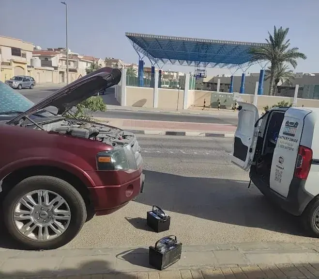 Mobile battery service van in Qatar